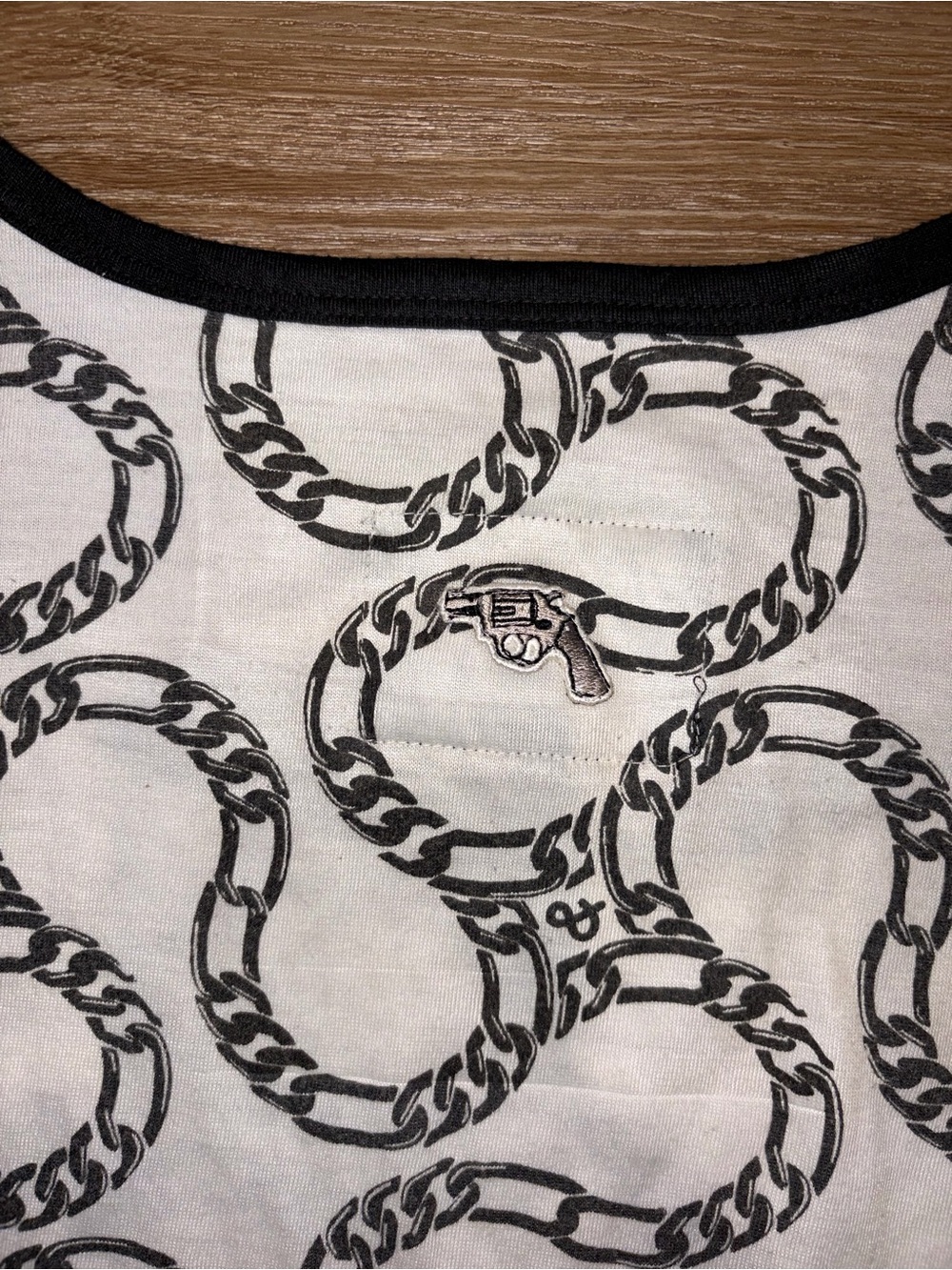 Crooks & Castles Chain Print Tank Top Men’s XL White Black Streetwear Used - Picture 8 of 9